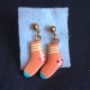 Vintage socks earrings